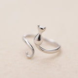 Berenice | Anillo de gato en acero inoxidable